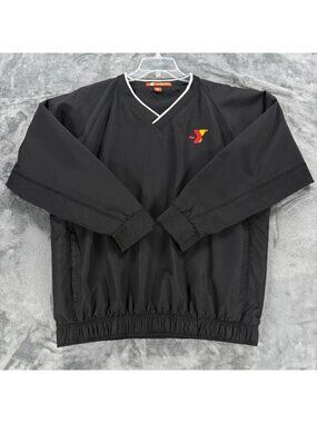 Harriton Pullover V Neck Jacket YMCA Employee Work Uniform Men M Coach